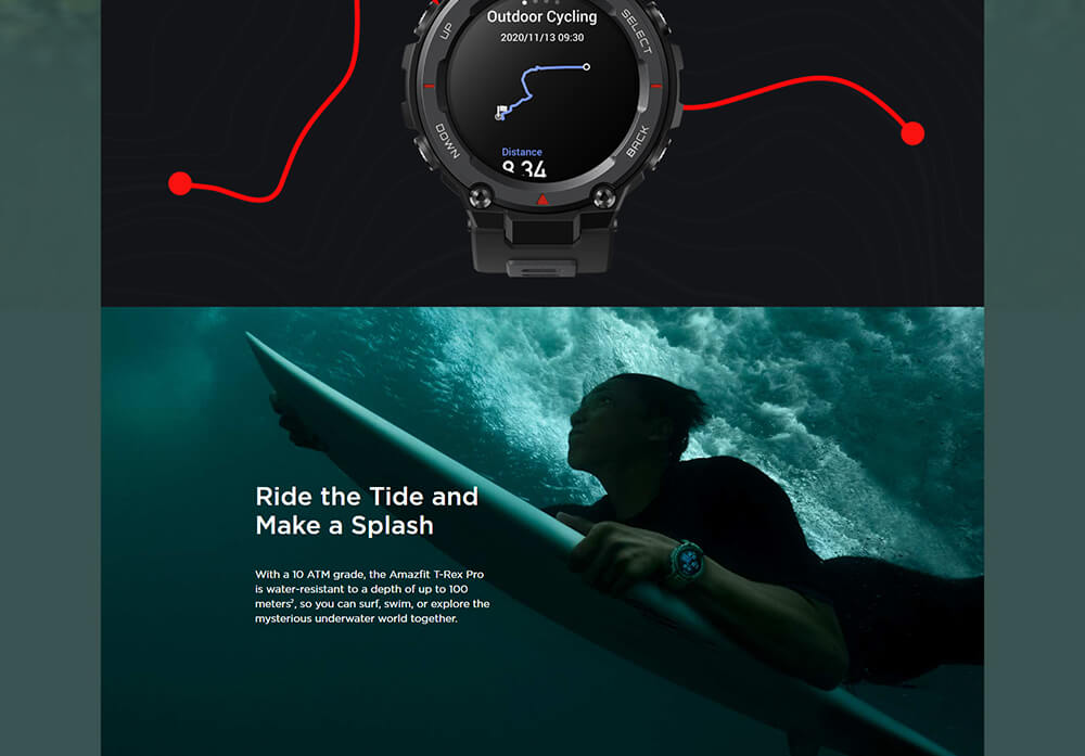 ساعت هوشمند شیائومی مدل Amazfit T-Rex Pro