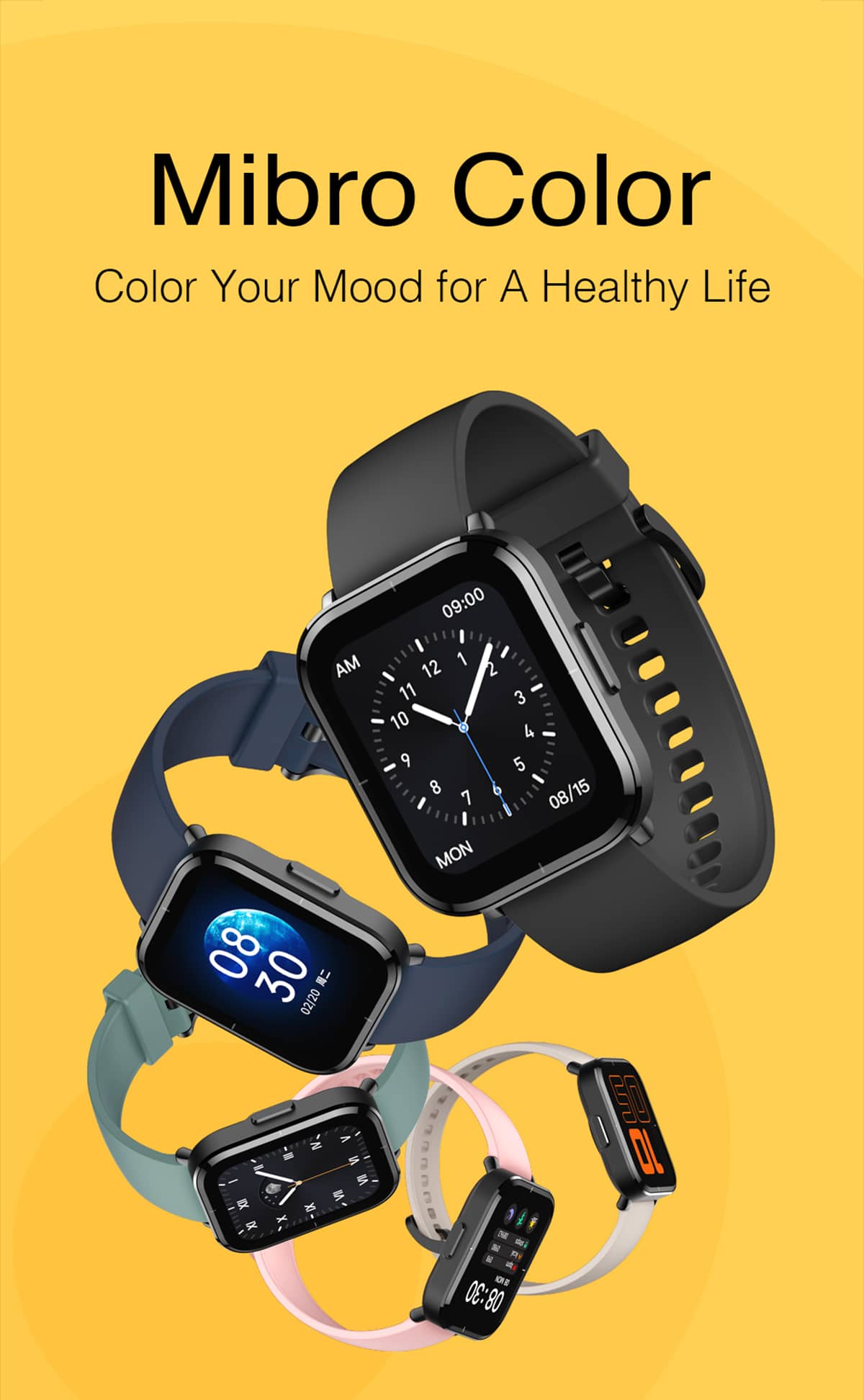 ساعت هوشمند میبرو مدل Mibro Color