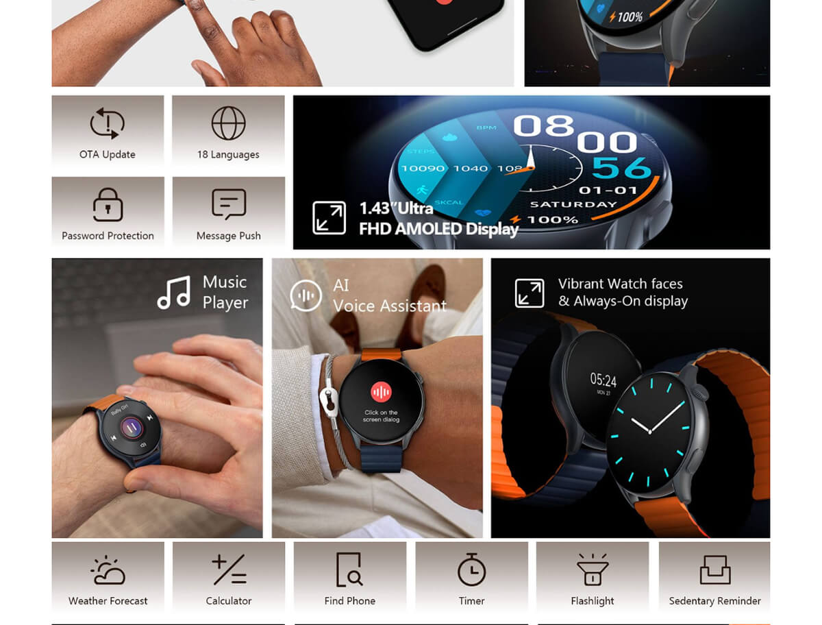ساعت هوشمند شیائومی مدل Xiaomi Kieslect Kr Pro