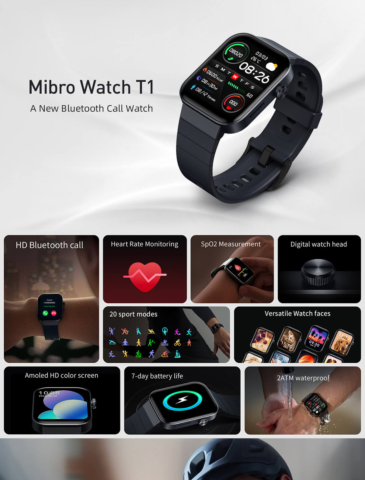ساعت هوشمند شیائومی مدل Mibro T1