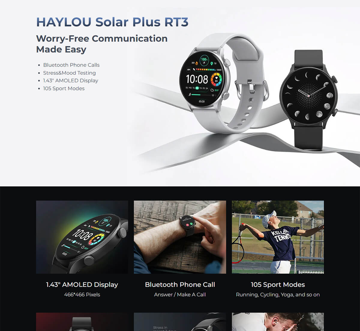 ساعت هوشمند هایلو مدل Haylou Solar Plus RT3