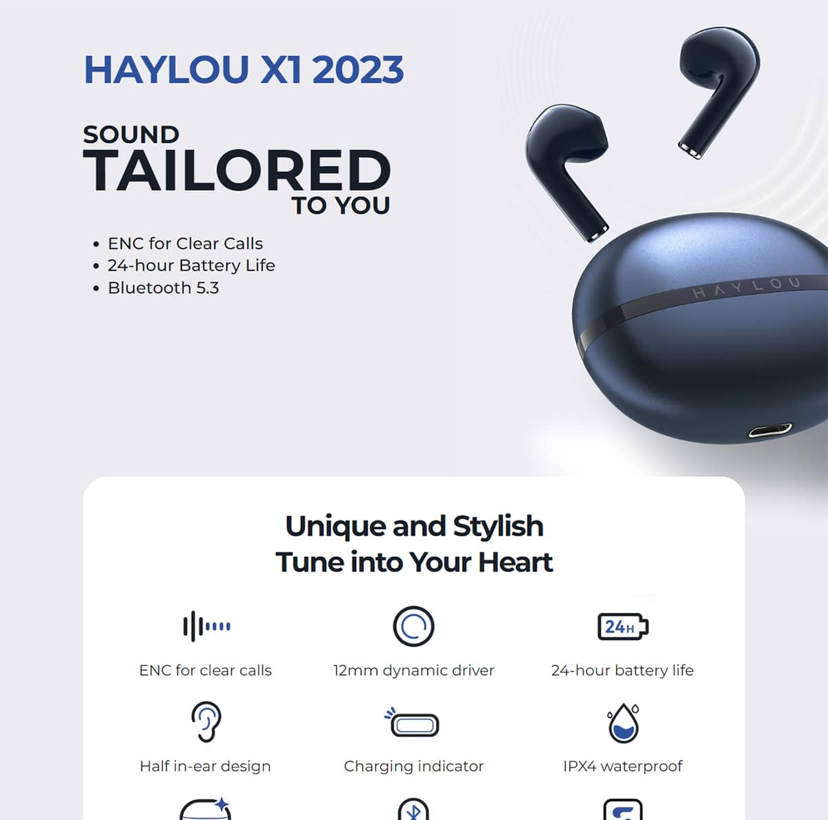 هندزفری بلوتوث هایلو مدل Haylou X1 2023