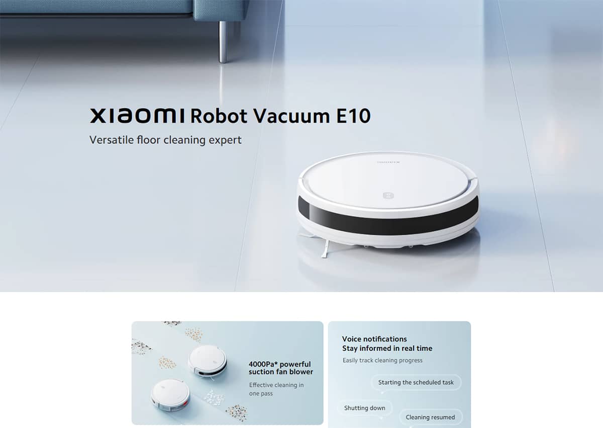 جارو رباتیک شیائومی مدل Xiaomi Robot Vacuum E10