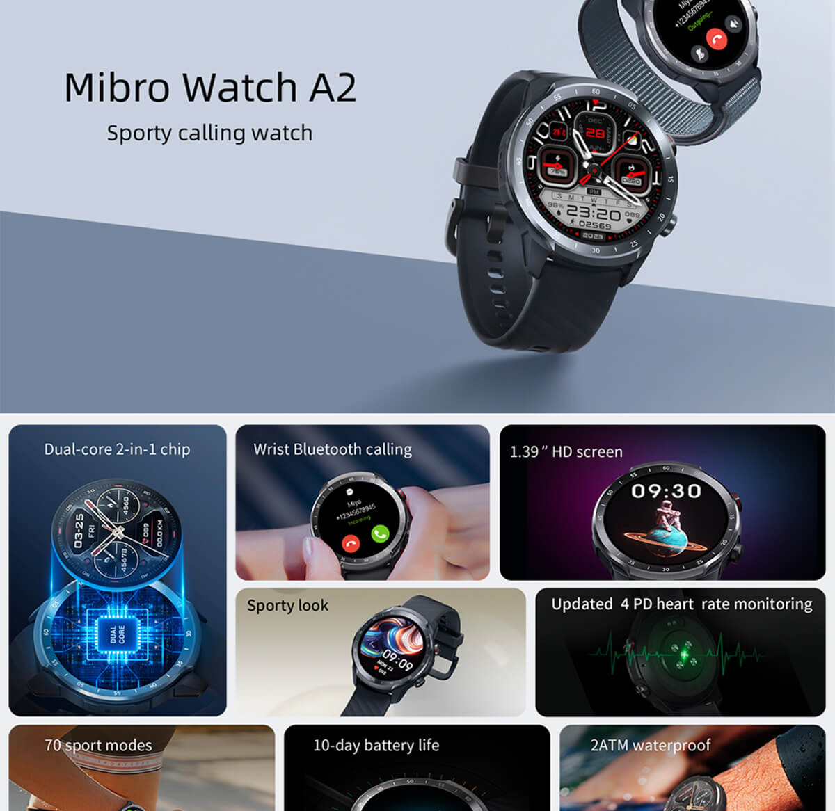 ساعت هوشمند میبرو مدل Mibro A2