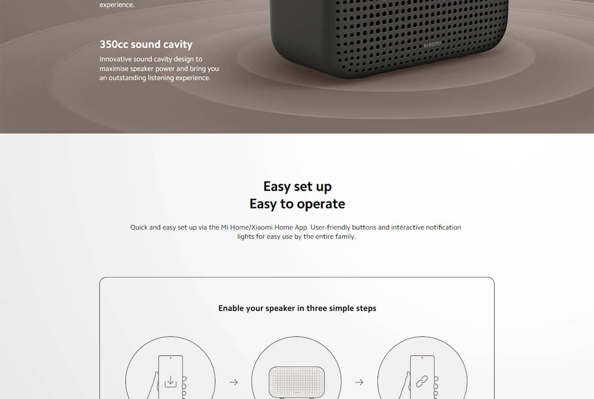 اسپیکر بلوتوثی شیائومی مدل Xiaomi Smart Speaker Lite 07G