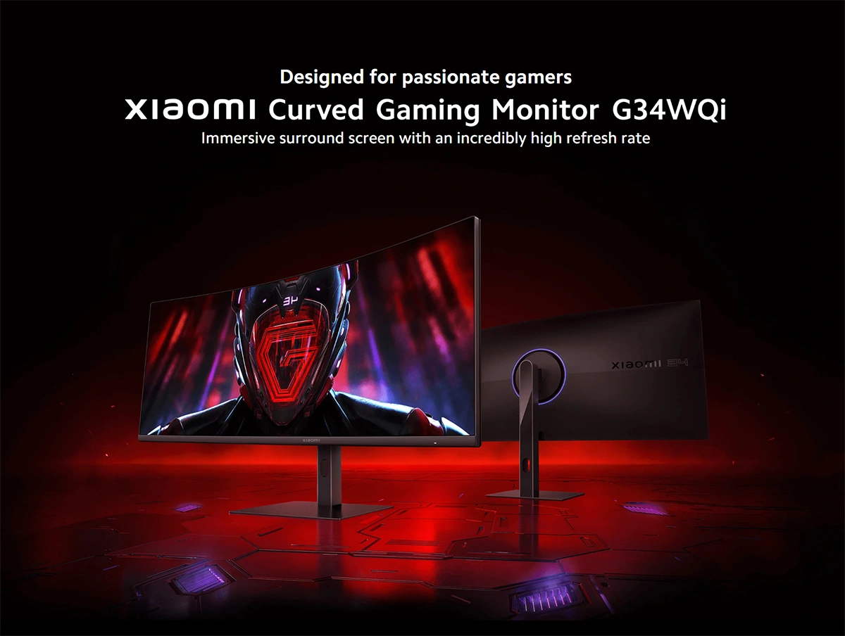 مانیتور 34 اینچ منحنی گیمینگ شیائومی مدل Xiaomi G34WQi مانیتور 34 اینچ منحنی گیمینگ شیائومی مدل Xiaomi G34WQi