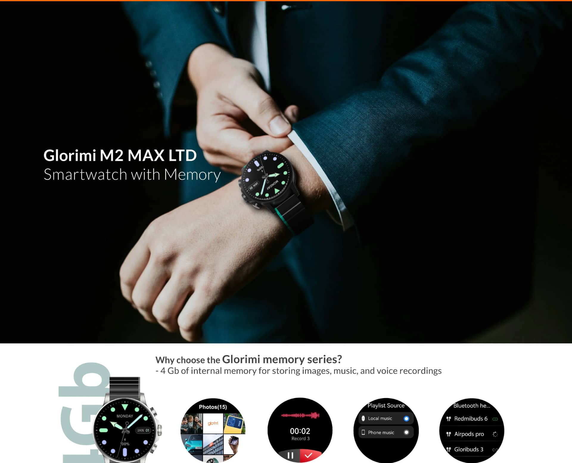 ساعت هوشمند گلوریمی مدل Glorimi M2 MAX LTD