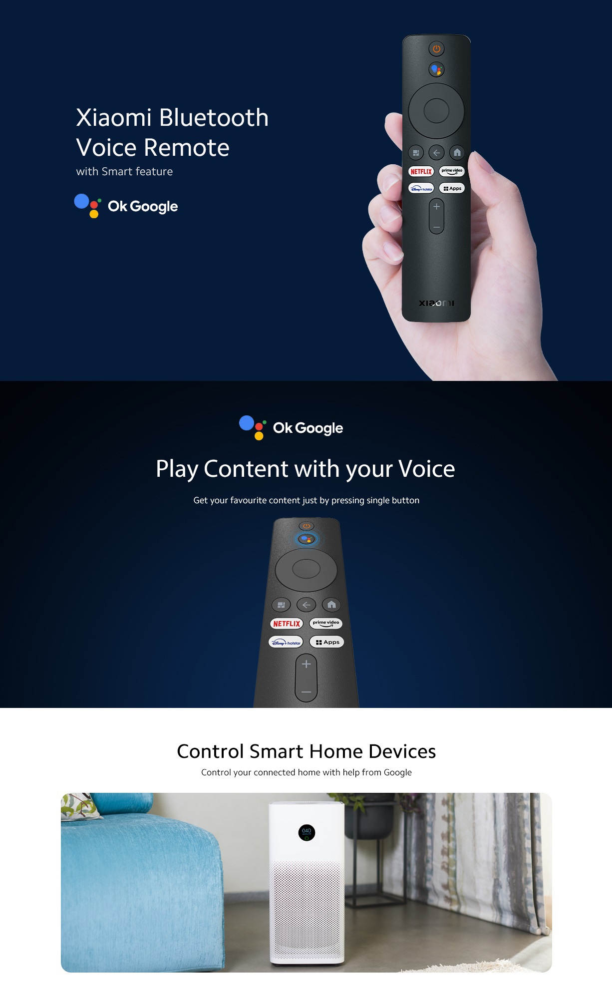 ریموت کنترل تلویزیون و تی وی باکس شیائومی Mi Bluetooth Voice Remote ریموت کنترل بلوتوثی شیائومی مدل Mi Bluetooth Voice Remote