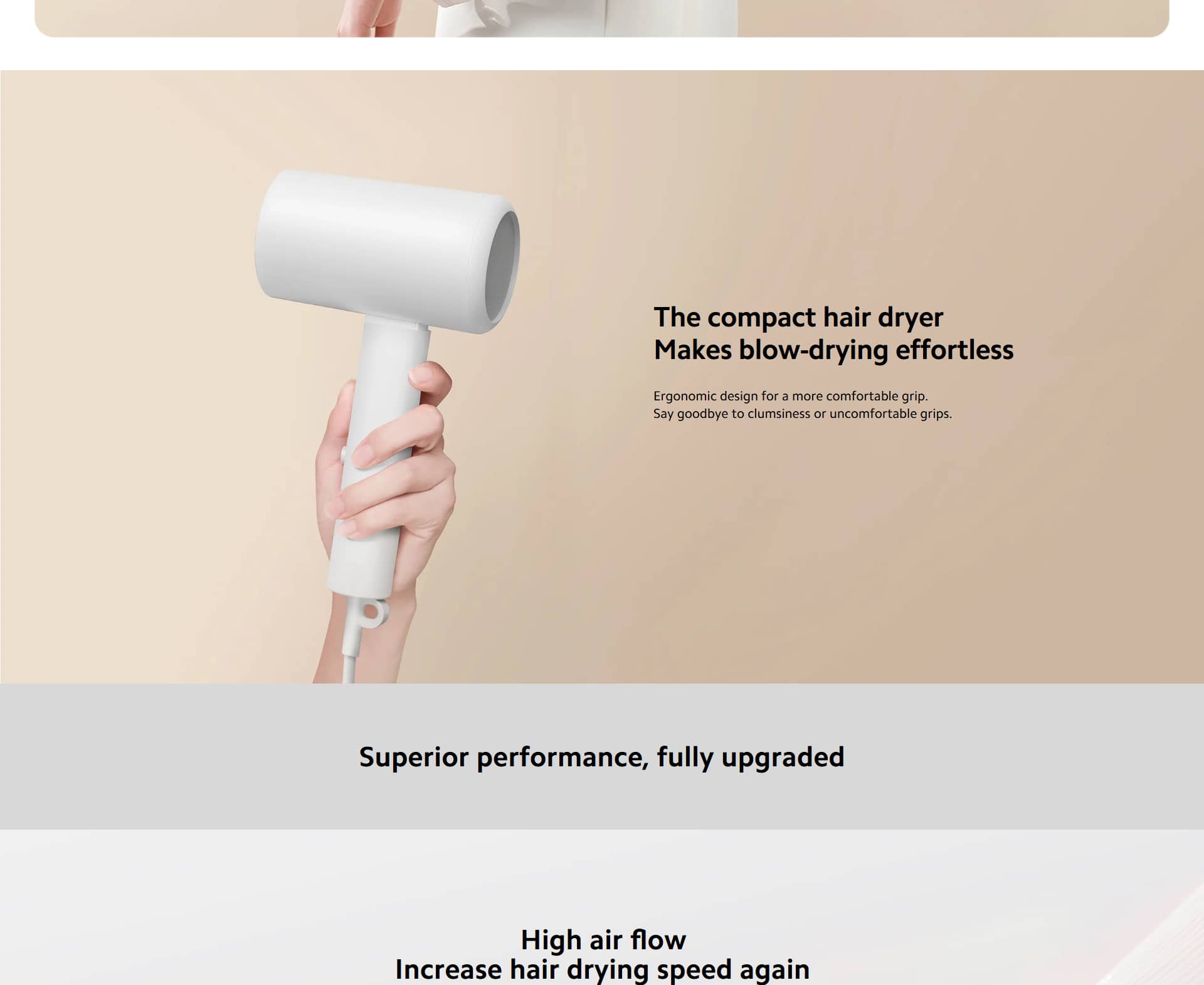 سشوار مسافرتی شیائومی مدل Xiaomi Compact Hair Dryer H101 سشوار مسافرتی شیائومی مدل Xiaomi Compact Hair Dryer H101