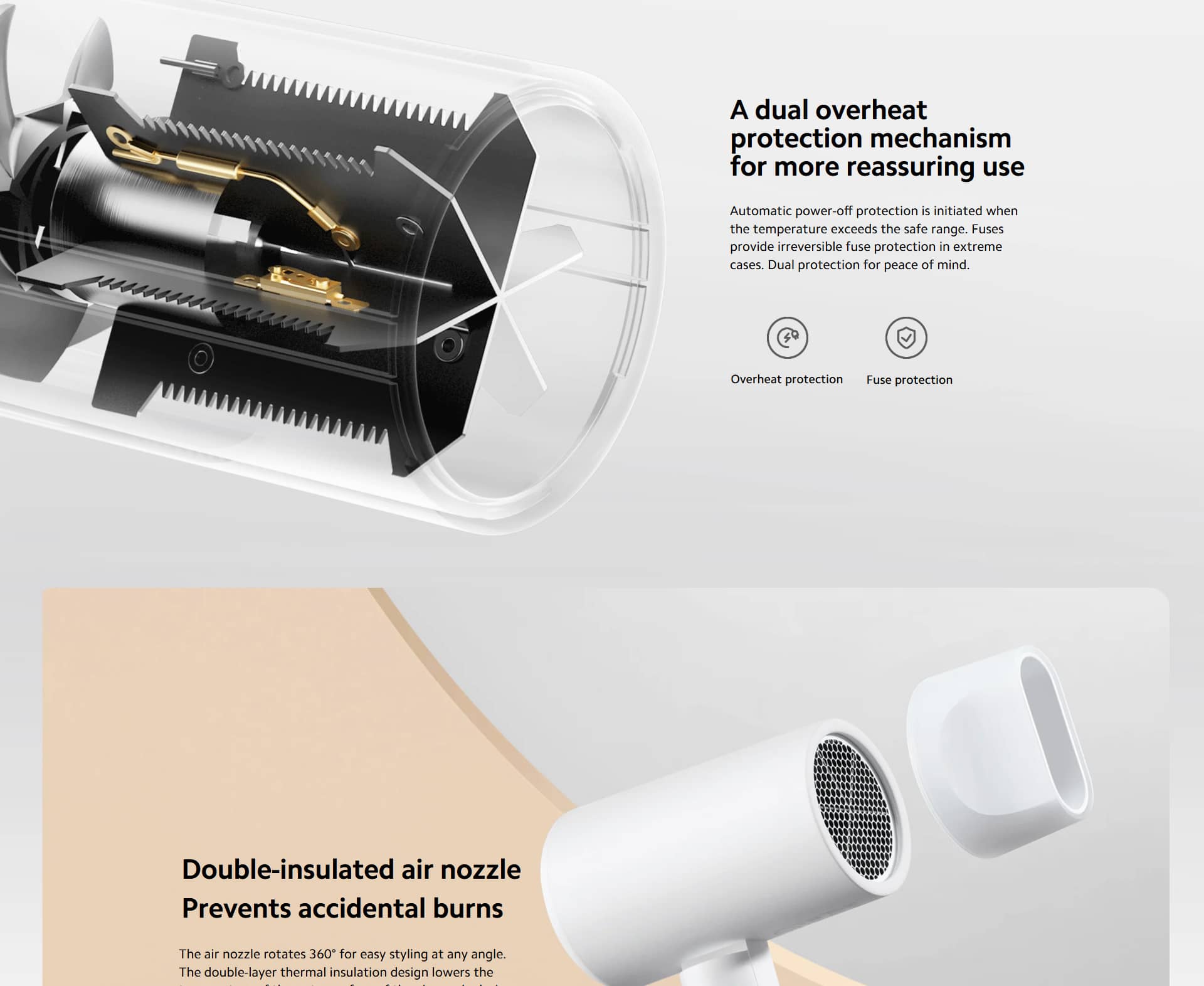 سشوار مسافرتی شیائومی مدل Xiaomi Compact Hair Dryer H101 سشوار مسافرتی شیائومی مدل Xiaomi Compact Hair Dryer H101