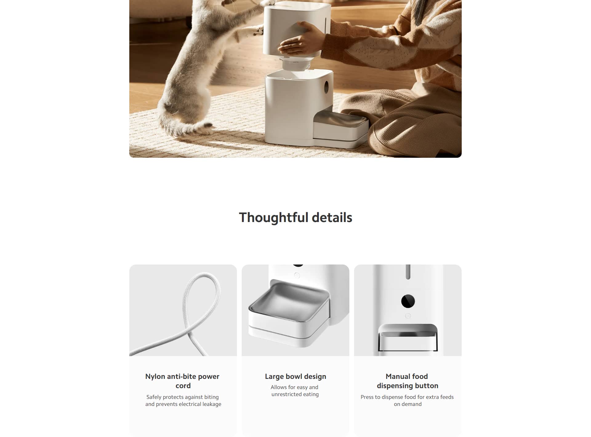 ظرف غذای هوشمند حیوانات خانگی شیائومی مدل Xiaomi Smart Pet Food Feeder 2