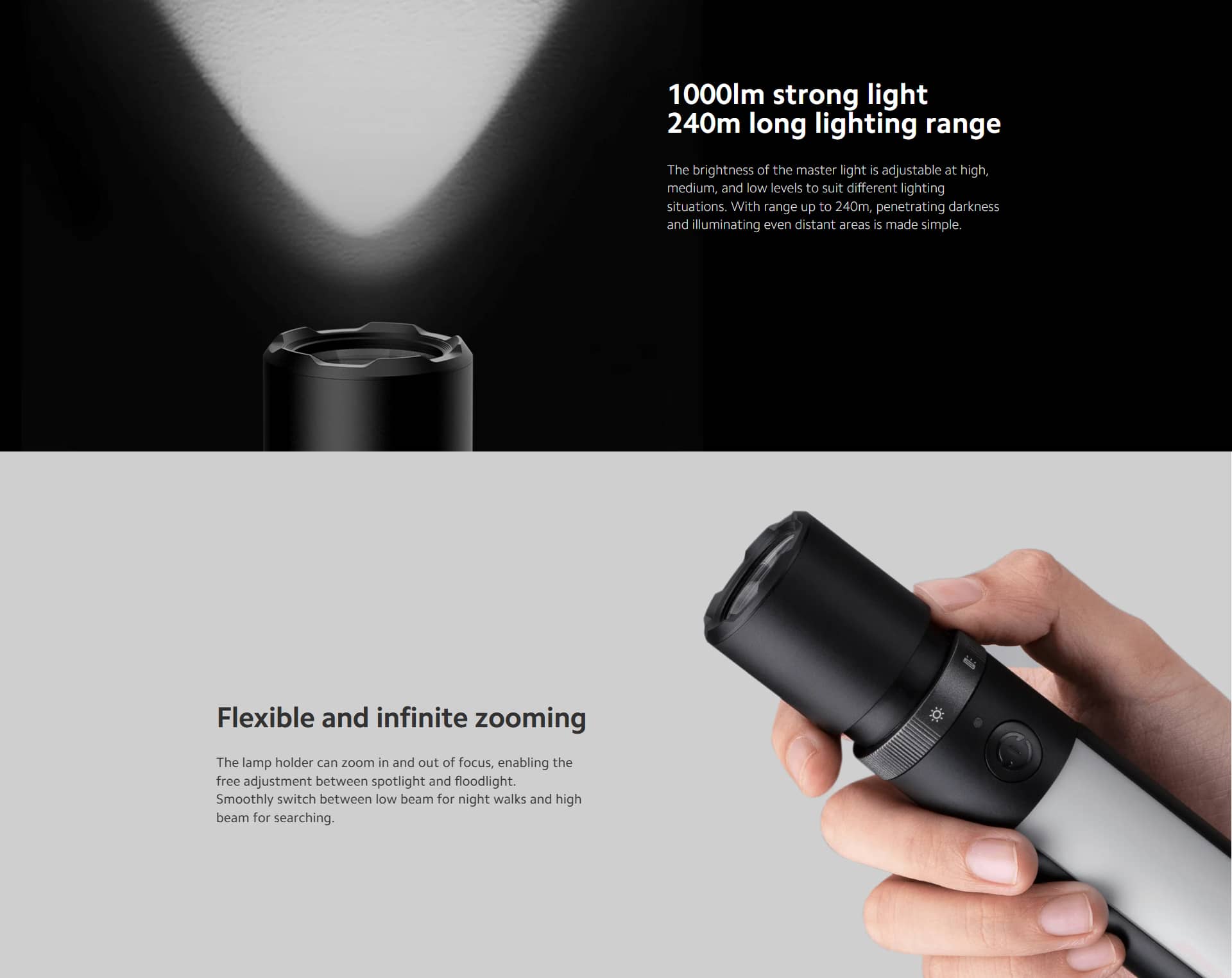 چراغ قوه چند کاره شیائومی مدل Xiaomi Multi-function Flashlight