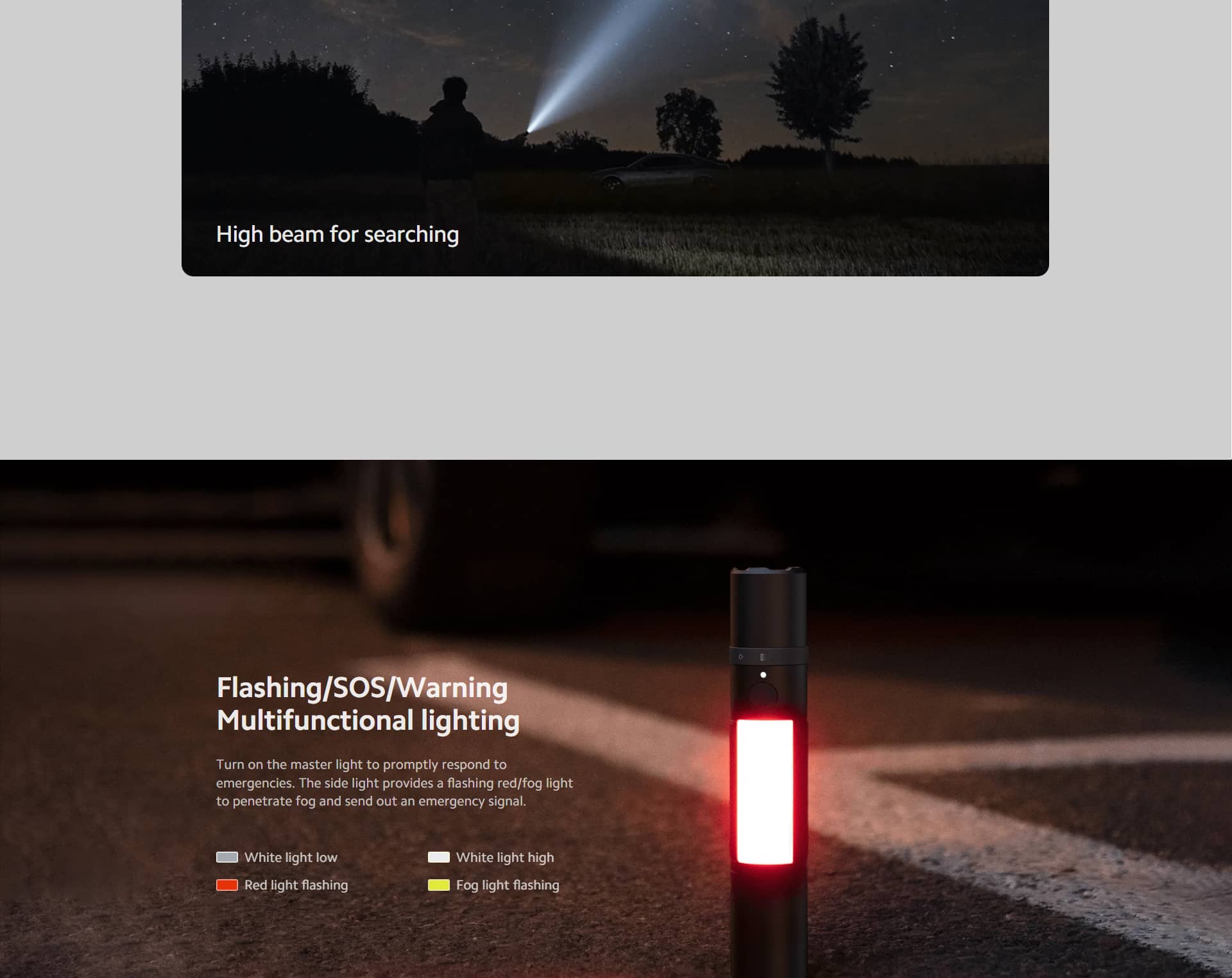 چراغ قوه چند کاره شیائومی مدل Xiaomi Multi-function Flashlight