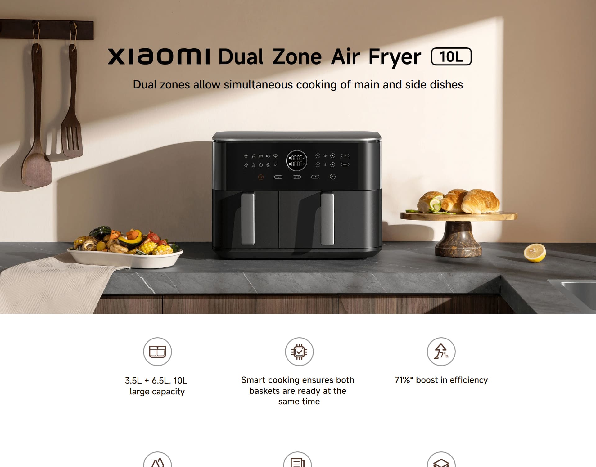سرخ کن بدون روغن (هوا پز) شیائومی Xiaomi Dual Zone Air Fryer 10L MAF-D1001 سرخ کن بدون روغن (هوا پز) شیائومی Xiaomi Dual Zone Air Fryer 10L MAF-D1001