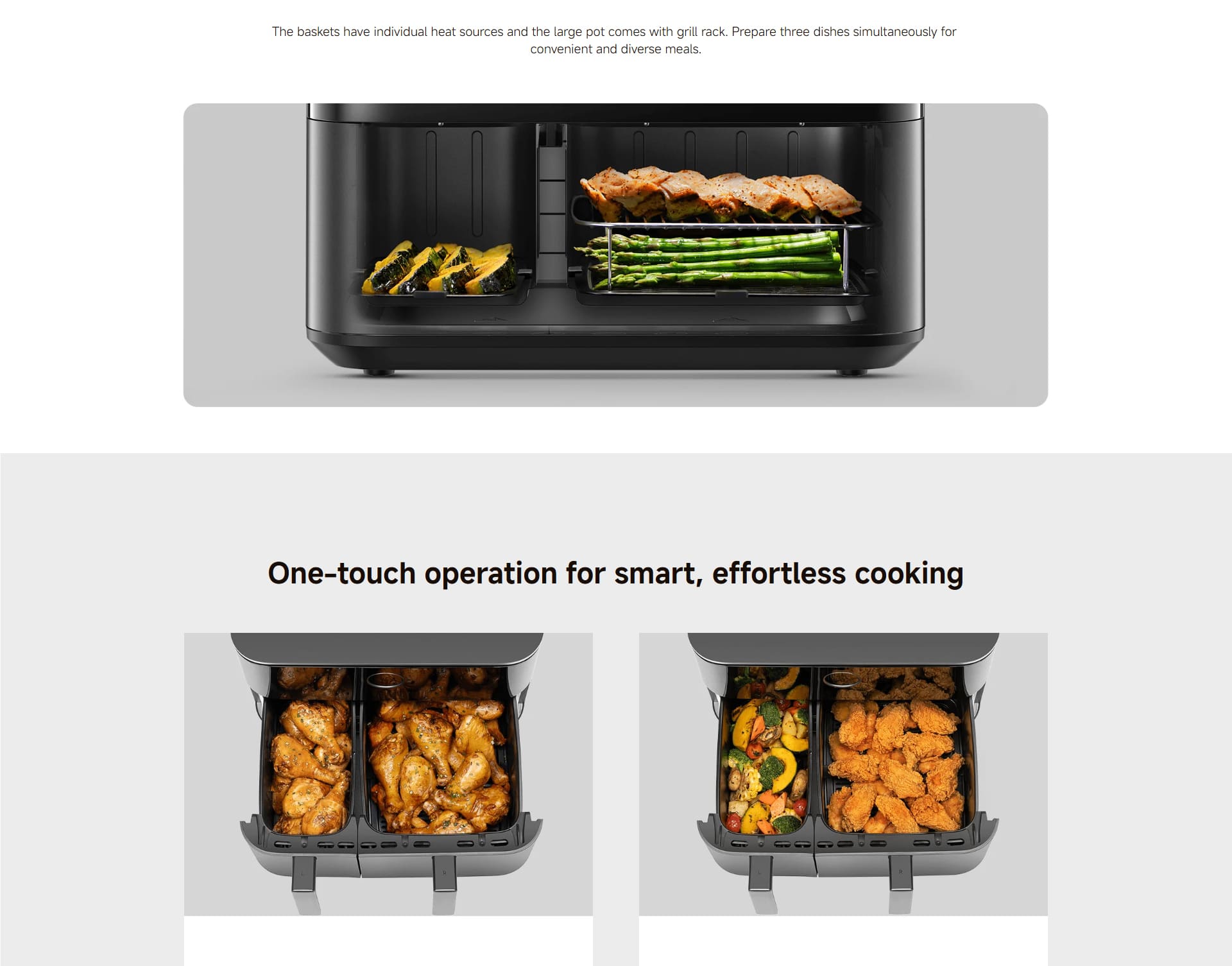 سرخ کن بدون روغن (هوا پز) شیائومی Xiaomi Dual Zone Air Fryer 10L MAF-D1001 سرخ کن بدون روغن (هوا پز) شیائومی Xiaomi Dual Zone Air Fryer 10L MAF-D1001