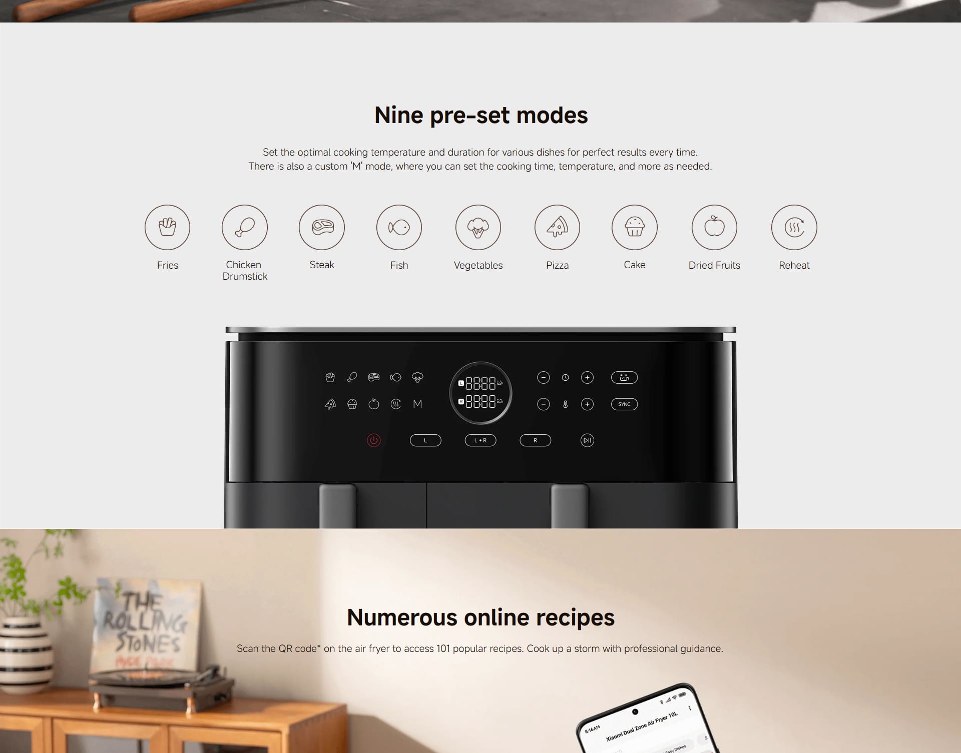 سرخ کن بدون روغن (هوا پز) شیائومی Xiaomi Dual Zone Air Fryer 10L MAF-D1001 سرخ کن بدون روغن (هوا پز) شیائومی Xiaomi Dual Zone Air Fryer 10L MAF-D1001