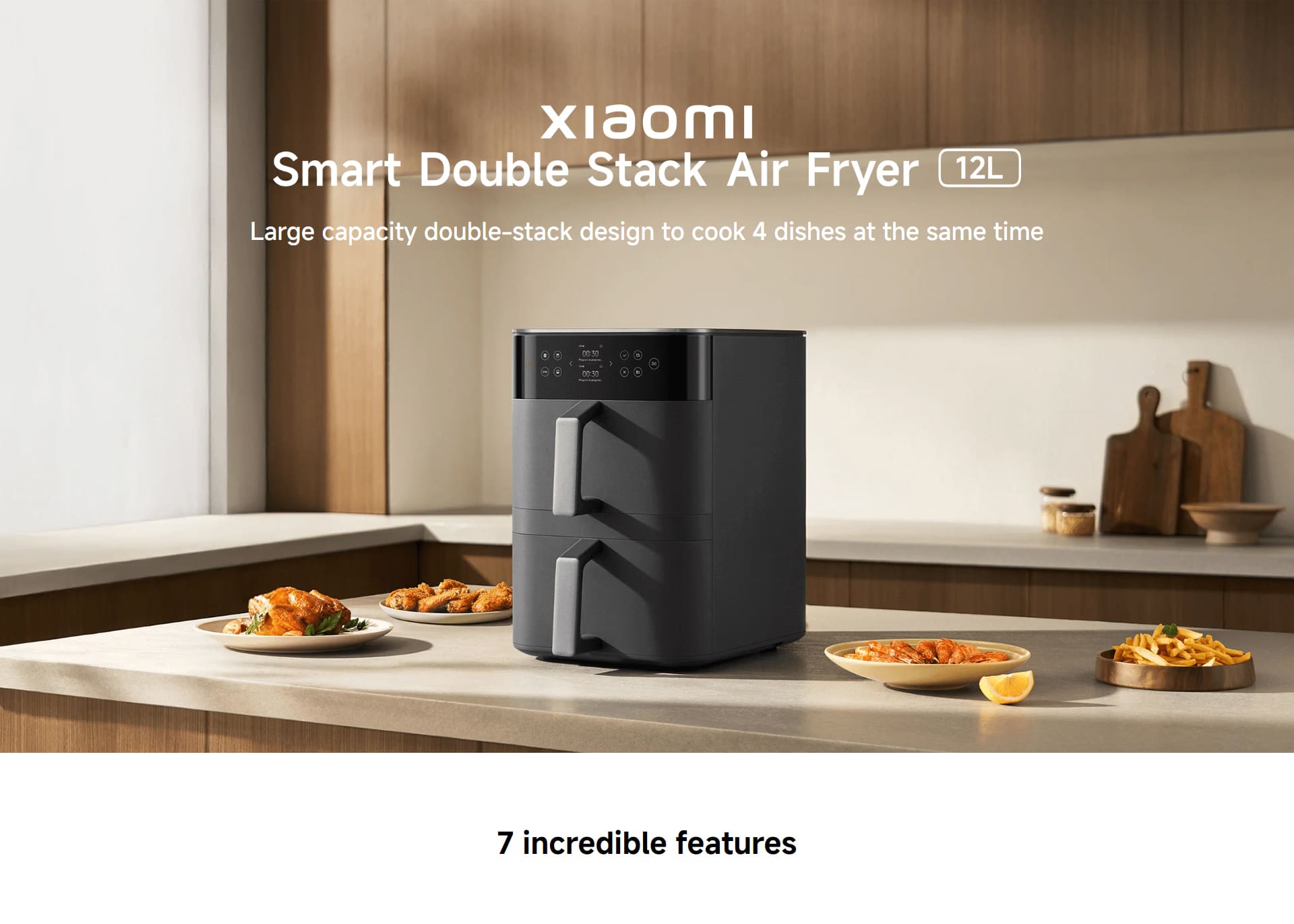 سرخ کن بدون روغن (هوا پز) شیائومی Xiaomi Smart Double Stack Air Fryer 12L MAF-DS1201 سرخ کن بدون روغن (هوا پز) شیائومی Xiaomi Smart Double Stack Air Fryer 12L