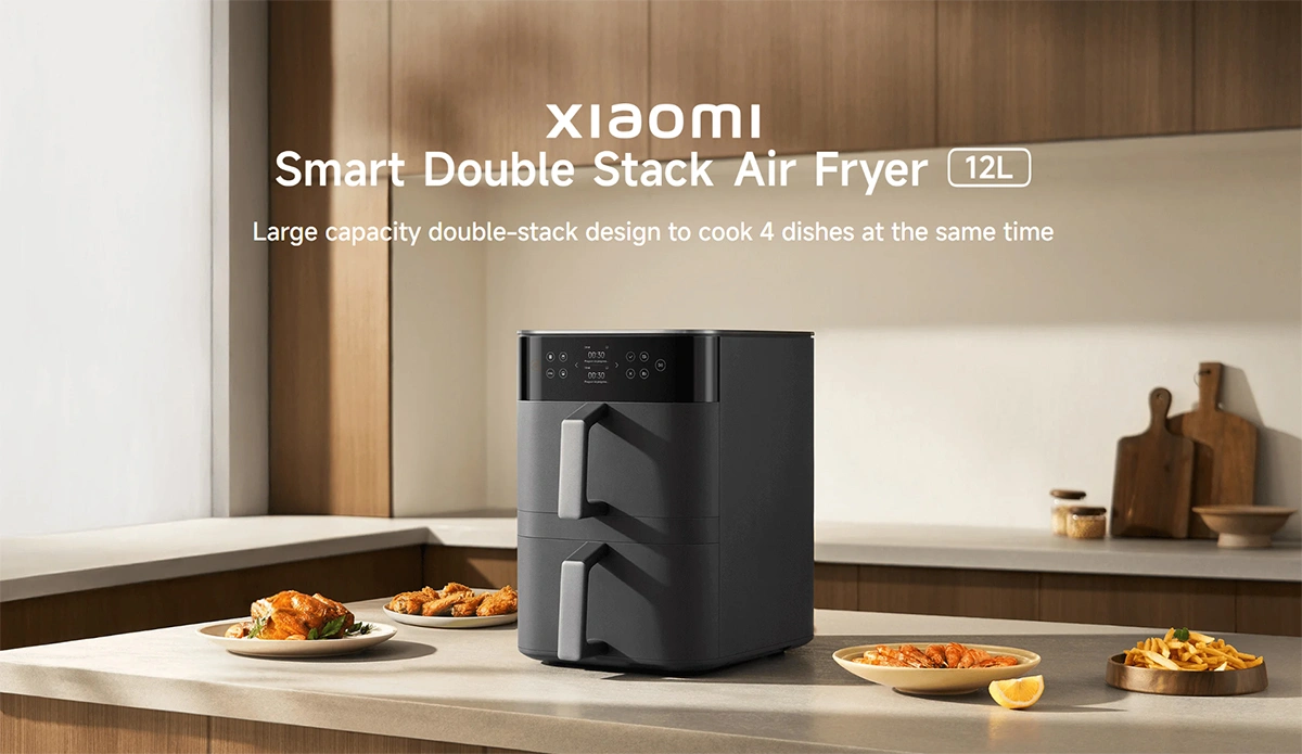 سرخکن بدون روغن شیائومی مدل Xiaomi Smart Double Stack Air Fryer 12L Xiaomi Smart Double Stack Air Fryer 12L