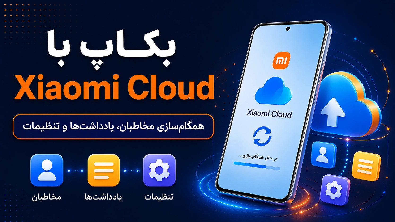 فعال کردن Xiaomi Cloud در HyperOS بکاپ اطلاعات گوشی شیائومی با Xiaomi Cloud