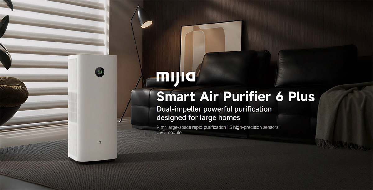 تصفیه کننده هوا میجیا مدل Mijia Smart Air Purifier 6 Plus تصفیه کننده هوا میجیا مدل Mijia Smart Air Purifier 6 Plus