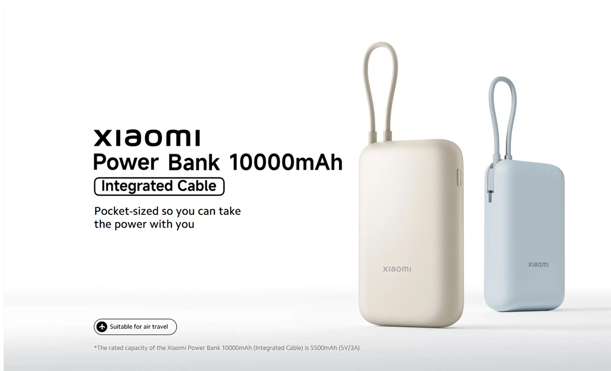 پاوربانک شیائومی مدل Xiaomi Power Bank 10000 22.5W با کابل داخلی پاوربانک شیائومی مدل Xiaomi Power Bank 10000 22.5W با کابل داخلی