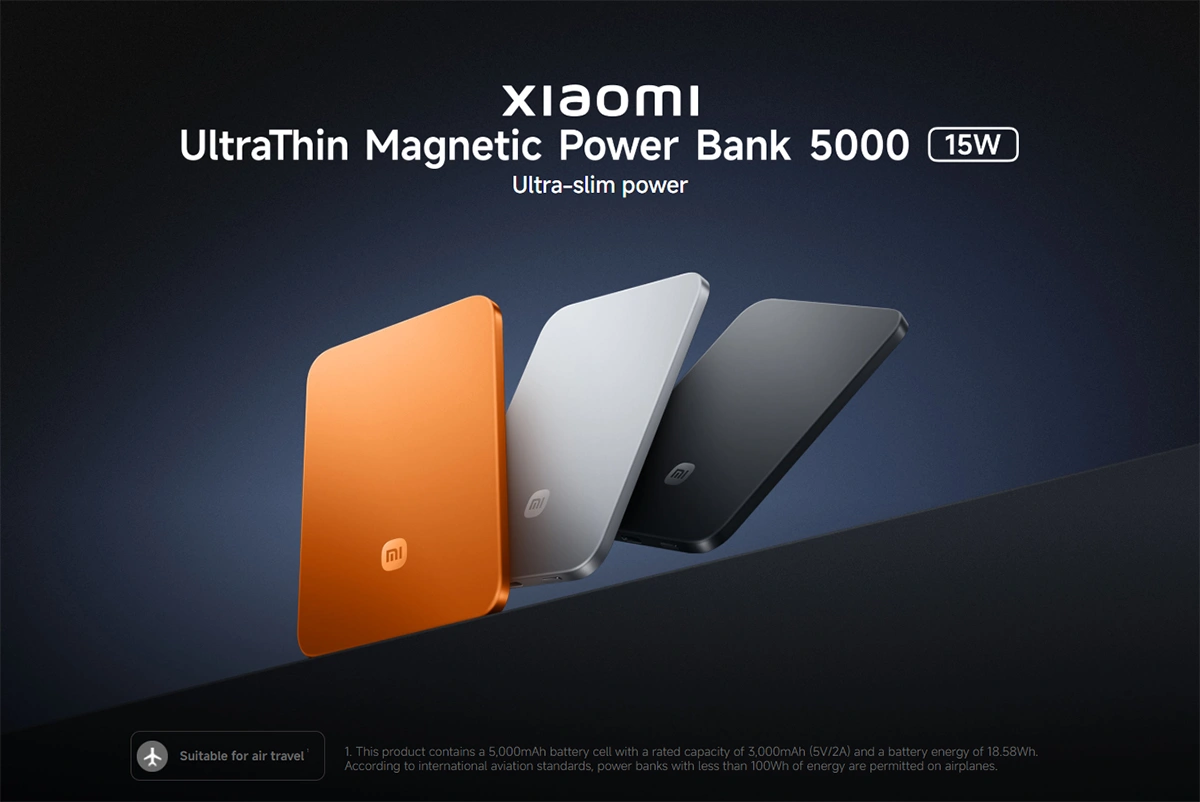 پاوربانک مگنتی شیائومی مدل Xiaomi UltraThin Magnetic 5000 15W پاوربانک مگنتی شیائومی مدل Xiaomi UltraThin Magnetic Power Bank 5000 15W