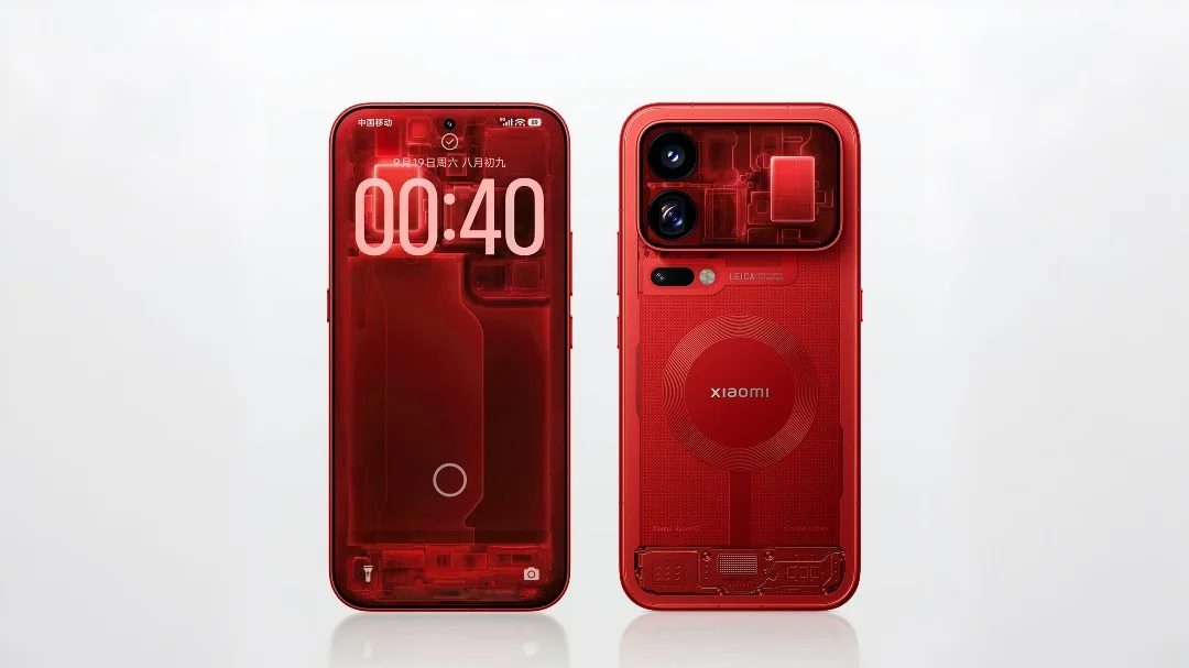 گوشی شیائومی مدل Xiaomi 18 Pro نسخه شفاف قرمز Xiaomi 18 Pro و Xiaomi 18 Pro Max