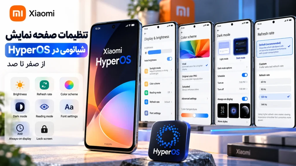تنظیمات صفحه نمایش گوشی شیائومی در HyperOS؛ از صفر تا صد آموزش تنظیمات صفحه نمایش شیائومی در HyperOS