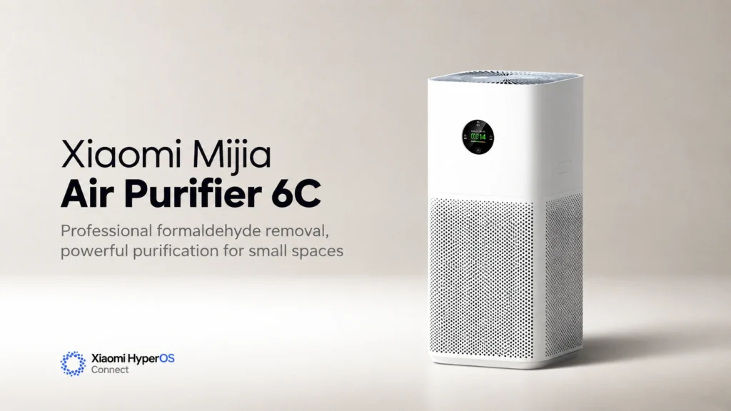 تصفیه هوای Mijia Air Purifier 6C معرفی شد؛ نمایش لحظهای فرمالدهید تصفیه هوای شیائومی Mijia Air Purifier 6C با نمایش زنده فرمالدهید