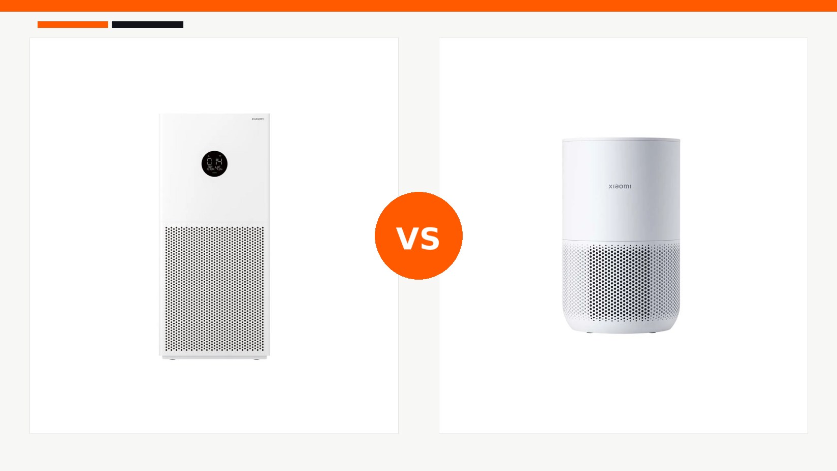 مقایسه تصفیه کننده هوا شیائومی مدل Mi Air Purifier 4 Lite و تصفیه کننده هوا شیائومی مدل Xiaomi Smart Air Purifier 4 Compact در شیائومی بازار