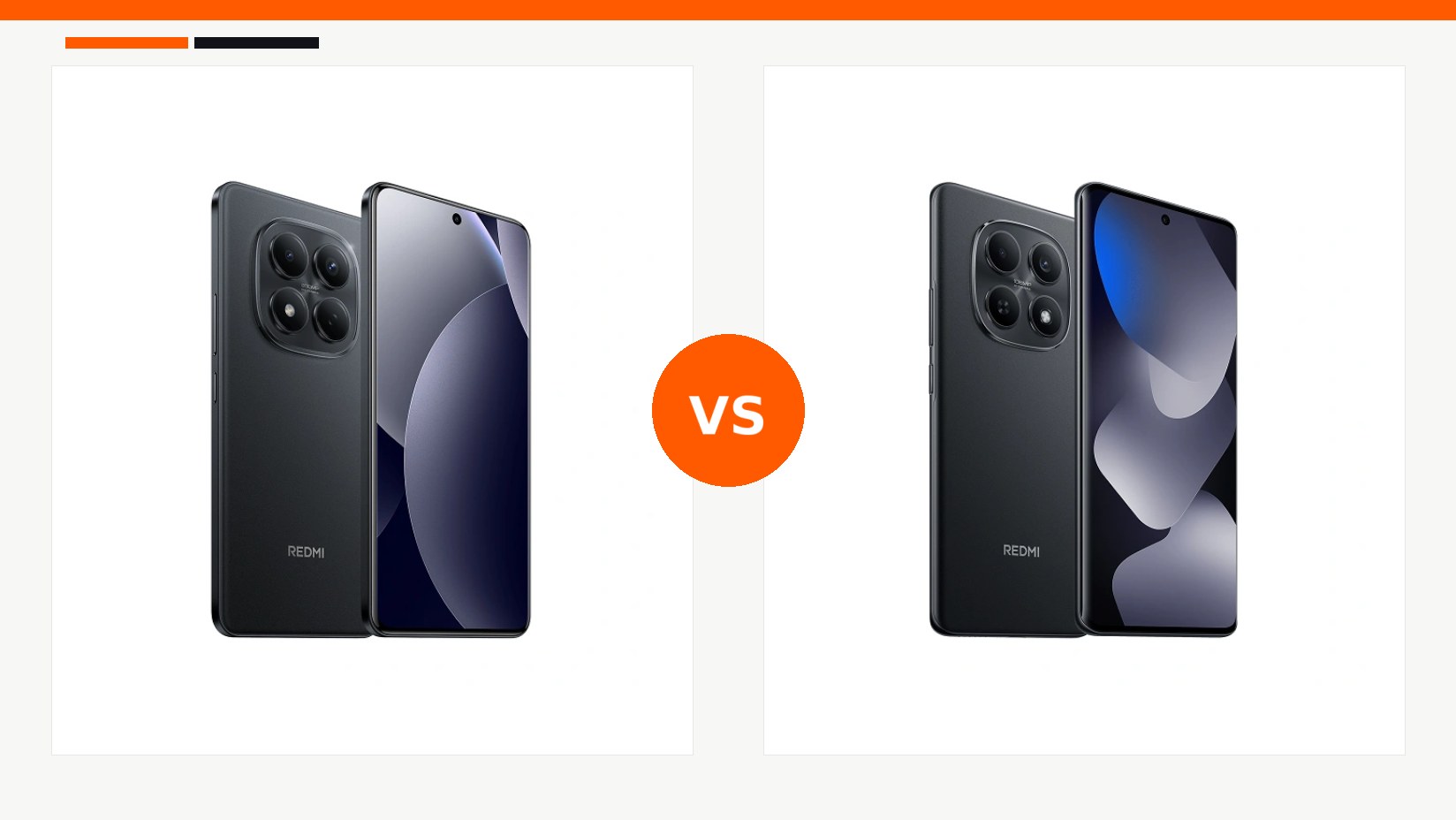 مقایسه گوشی شیائومی ردمی مدل REDMI Note 15 Pro و گوشی شیائومی ردمی مدل REDMI Note 15 در شیائومی بازار