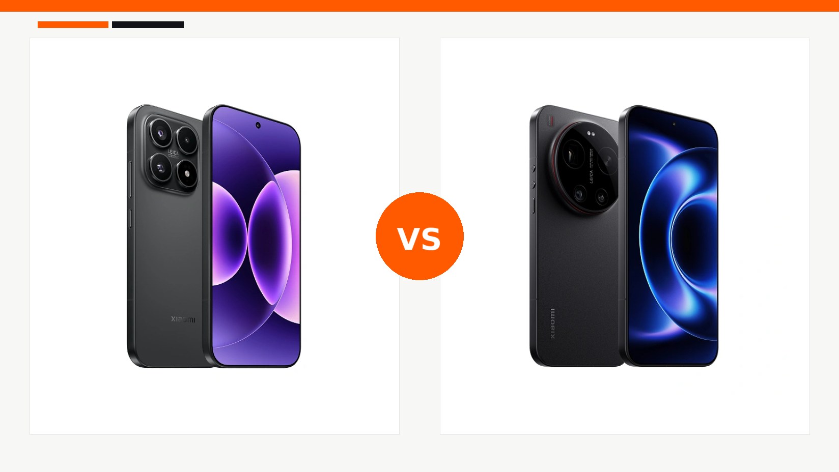 مقایسه گوشی شیائومی مدل Xiaomi 17 و گوشی شیائومی مدل Xiaomi 17 Ultra در شیائومی بازار