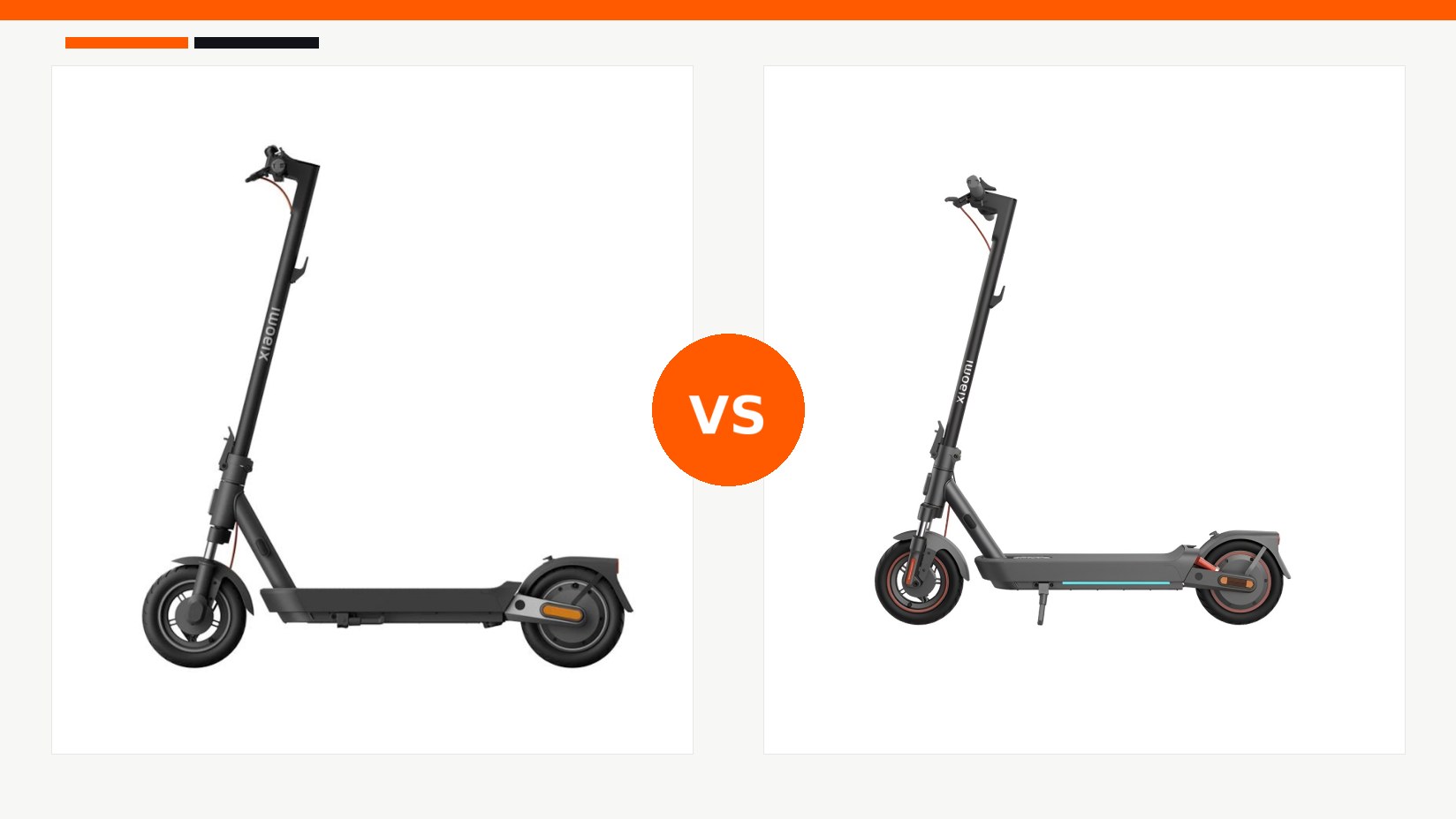 مقایسه اسکوتر برقی شیائومی مدل Xiaomi Electric Scooter 5 Pro و اسکوتر برقی شیائومی مدل Xiaomi Electric Scooter 5 Max در شیائومی بازار