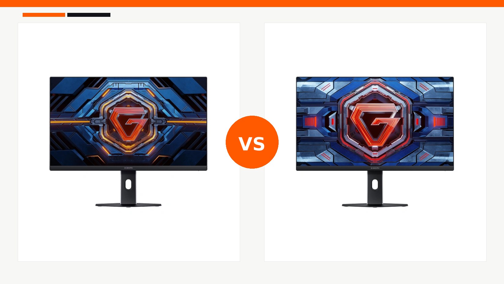 مقایسه مانیتور 24 اینچ گیمینگ شیائومی مدل Xiaomi Gaming Monitor G24i 2026 و مانیتور 25 اینچ گیمینگ شیائومی مدل Xiaomi Gaming Monitor G25i 2026 در شیائومی بازار