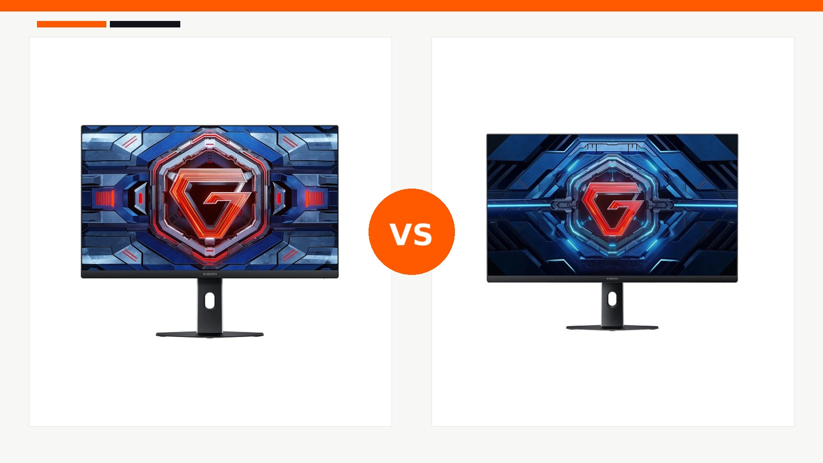مقایسه مانیتور 25 اینچ گیمینگ شیائومی مدل Xiaomi Gaming Monitor G25i 2026 و مانیتور 27 اینچ گیمینگ شیائومی مدل Xiaomi Gaming Monitor G27i 2026 در شیائومی بازار