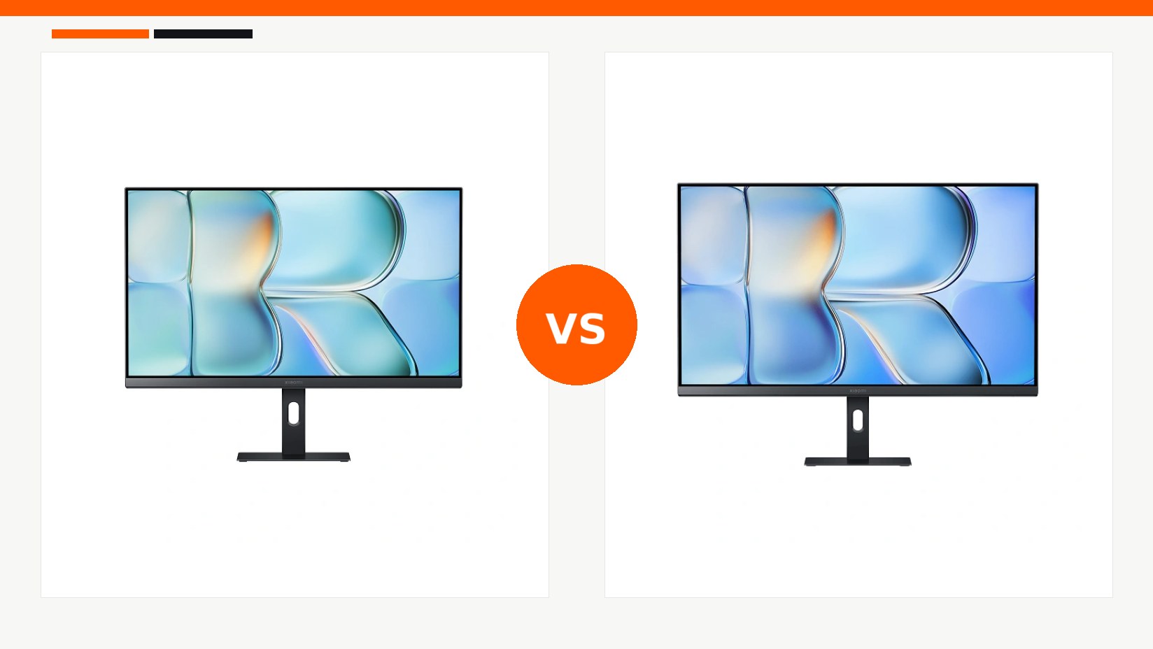 مقایسه مانیتور 24 اینچ شیائومی مدل Xiaomi Monitor A24i 2026 و مانیتور 27 اینچ شیائومی مدل Xiaomi Monitor A27i 2026 در شیائومی بازار