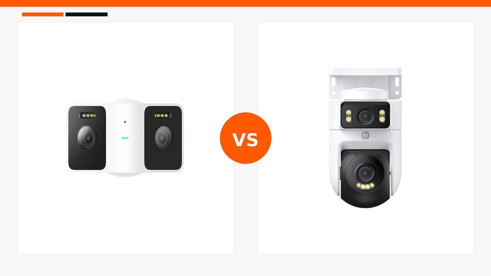 مقایسه دوربین مداربسته شیائومی مدل Xiaomi Outdoor Camera CW100 Dual و دوربین مداربسته شیائومی مدل Xiaomi Outdoor Camera CW500 Dual در شیائومی بازار