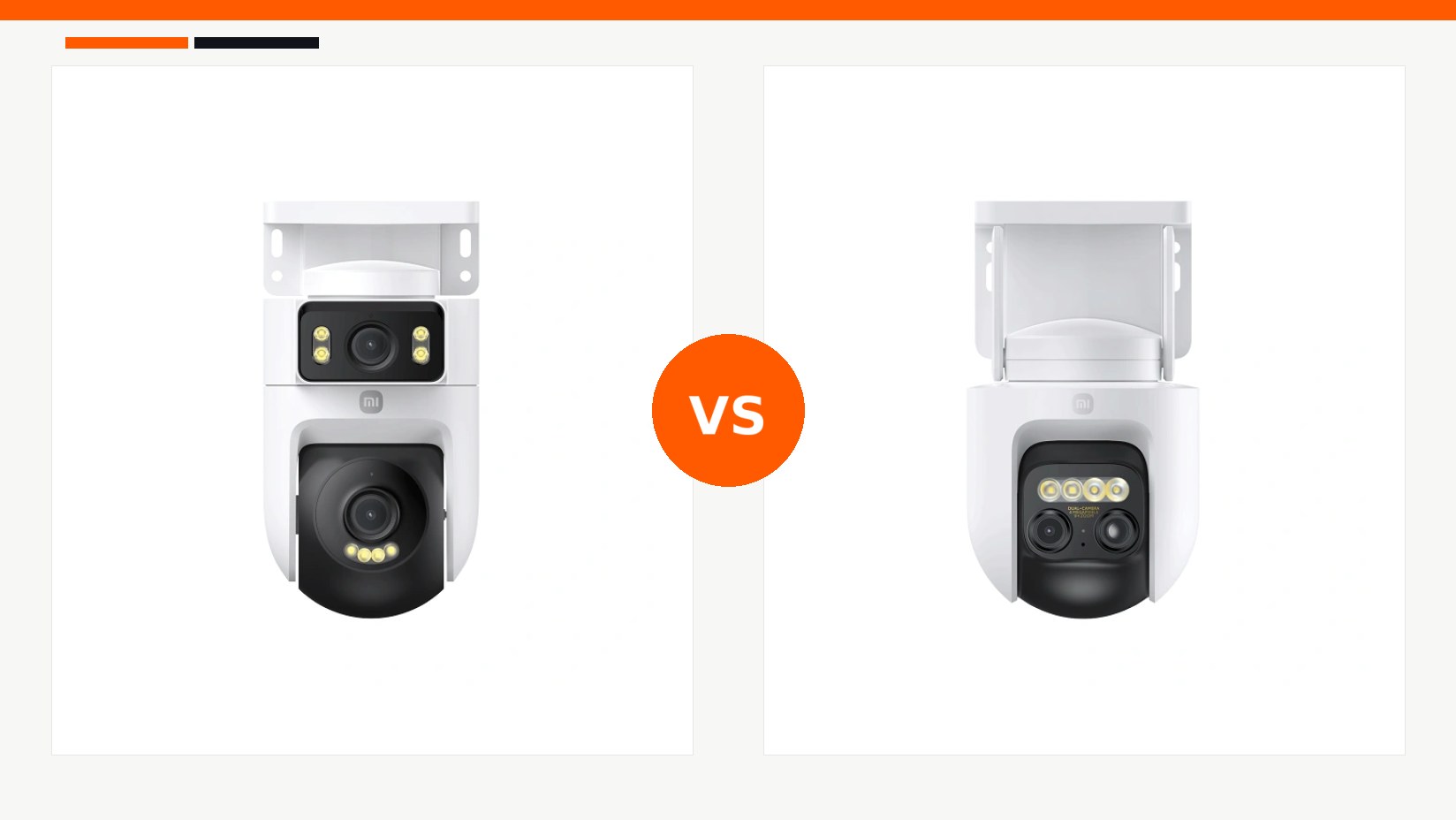 مقایسه دوربین مداربسته شیائومی مدل Xiaomi Outdoor Camera CW500 Dual و دوربین مداربسته شیائومی مدل Xiaomi Outdoor Camera CW700S در شیائومی بازار