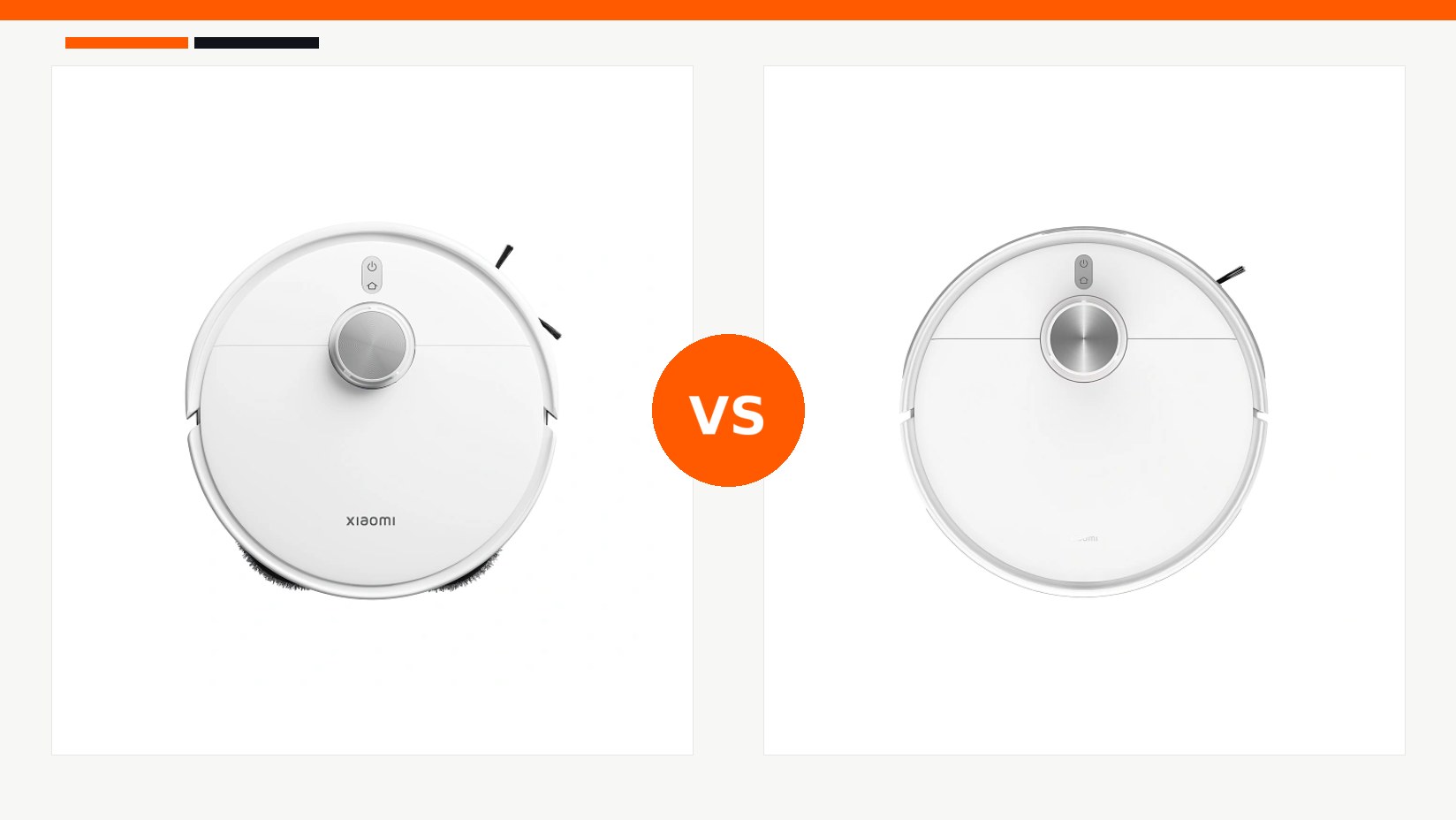مقایسه جارو رباتیک شیائومی مدل Xiaomi Robot Vacuum S40 Pro و جارو رباتیک شیائومی مدل Xiaomi Robot Vacuum S40 در شیائومی بازار