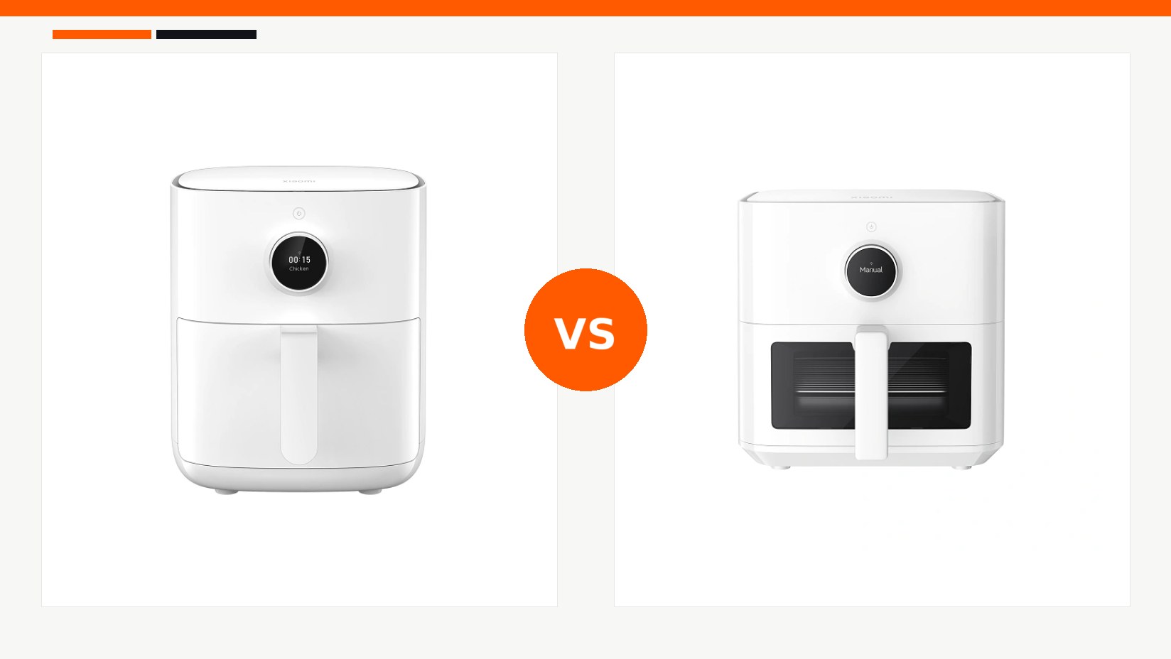 مقایسه سرخ‌کن بدون روغن شیائومی مدل Xiaomi Smart Air Fryer 4.5L و سرخ‌کن بدون روغن شیائومی مدل Xiaomi Smart Air Fryer 5.5L در شیائومی بازار
