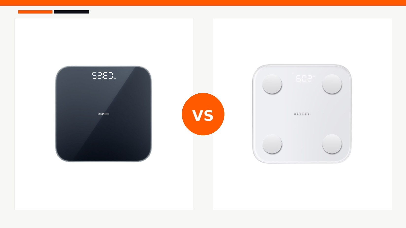 مقایسه ترازوی هوشمند شیائومی مدل Xiaomi Smart Scale S200 و ترازوی هوشمند شیائومی مدل Xiaomi Body Composition Scale S400 در شیائومی بازار