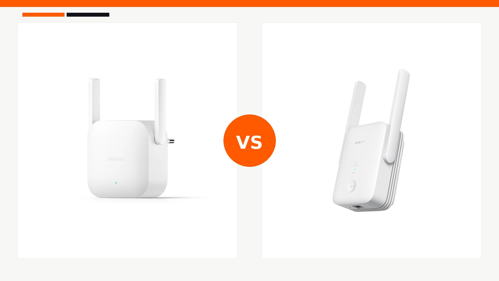 مقایسه تقویت‌کننده وای‌فای شیائومی مدل Xiaomi WiFi Range Extender N300 و تقویت‌کننده وای‌فای شیائومی مدل Xiaomi Wi-Fi Range Extender AX1500 در شیائومی بازار